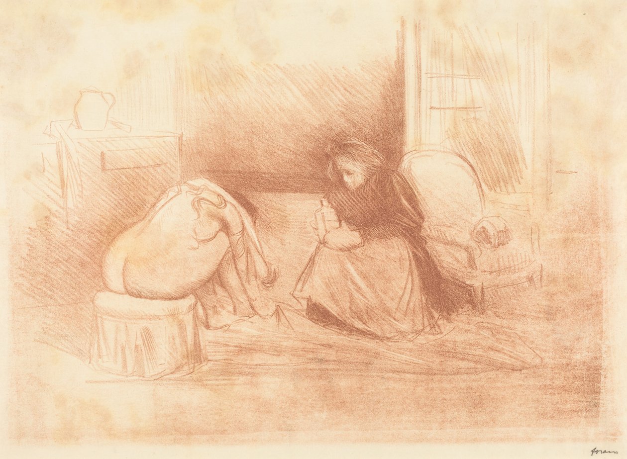 Woman at Her Toilette with Her Maid (second horizontal plate) by Jean-Louis Forain