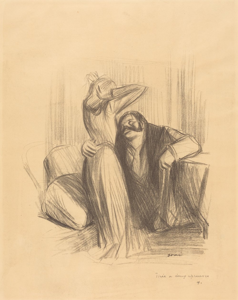 Scene in a Private Room (vertical plate) by Jean-Louis Forain