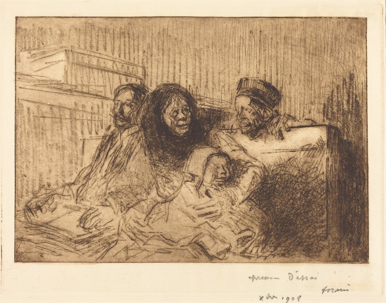 Evidence at the Hearing (second plate) by Jean-Louis Forain