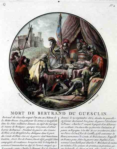 The Death of Bertrand du Guesclin (1311-80) by Jean (after) Duplessis Bertaux