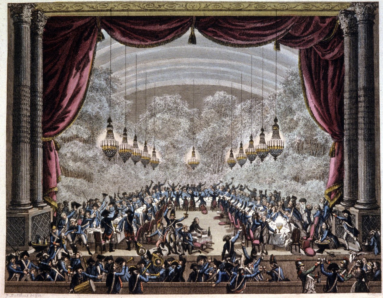 French revolution: banquet of guards in Paris by Jean (after) Duplessis Bertaux