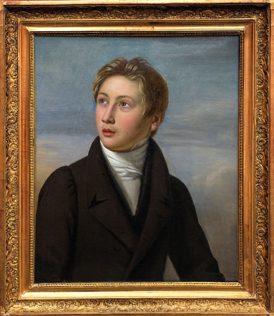 Portrait of Liszt Child - Portrait of Franz Liszt, by Jean Vignaud in 1826 - Museum of Fine Arts of Nimes by Jean (after) Vignaud