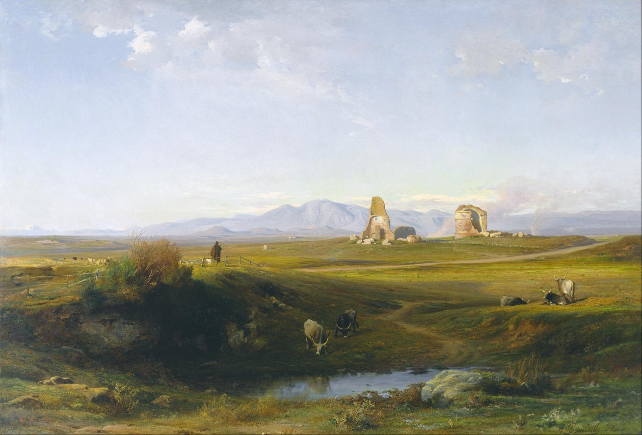 A View of the Roman Countryside by Jean Achille Benouville