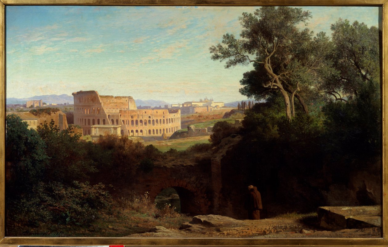 View of the Colosseum from Palatine Hill, Rome by Jean Achille Benouville