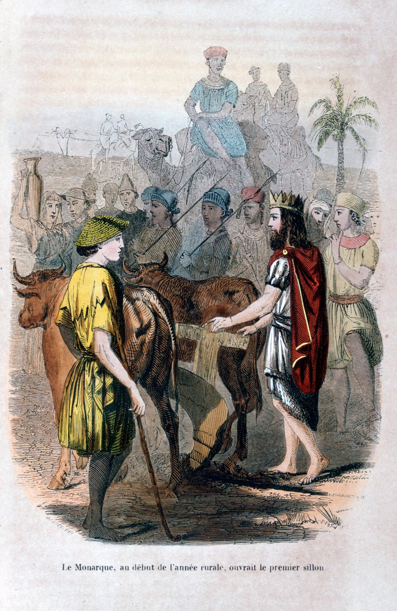 The Monarch, at the Beginning of the Rural Year, Opened the First Furrow