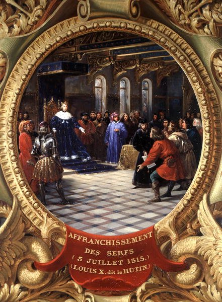 Louis X the Stubborn, King of Navarre, Enfranchising the Serfs, 3rd July 1315 by Jean Alaux