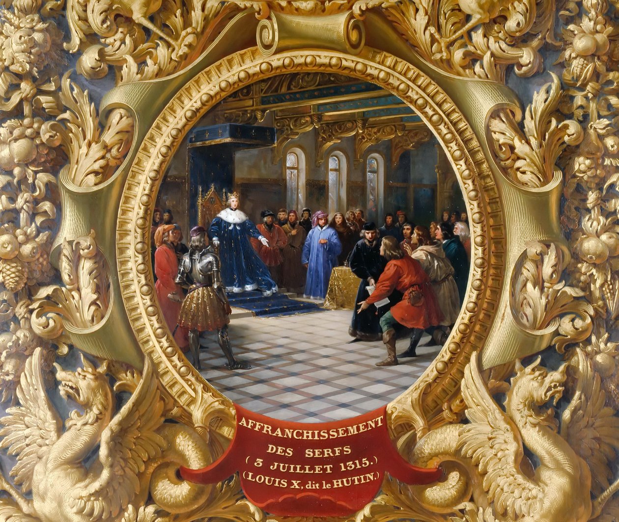 Louis X the Mischievous Emancipates the Serfs in 1315 by Jean Alaux
