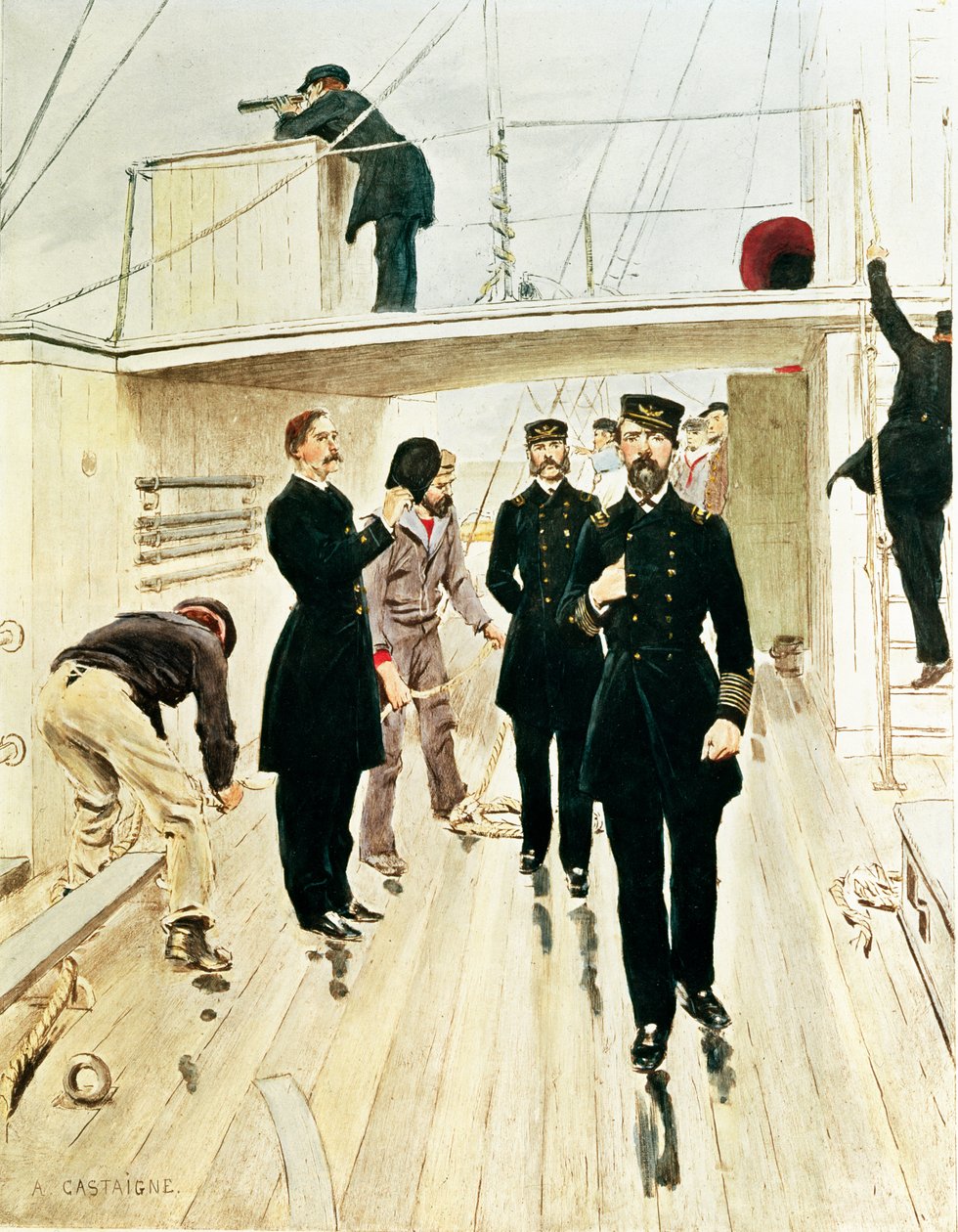 US Navy: Rear Admiral, Captain and Ensign by Jean Alexandre Michel Andre Castaigne
