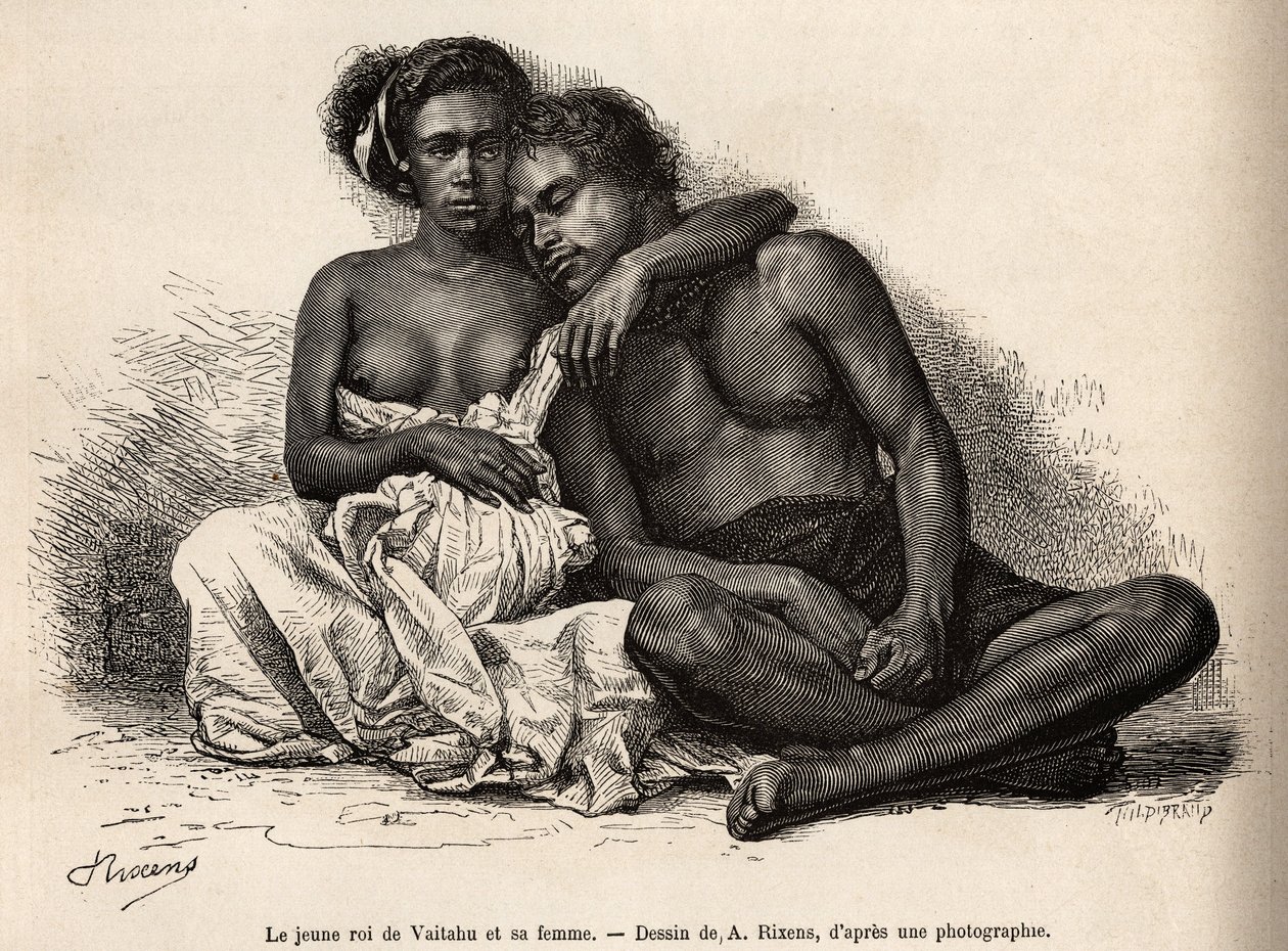 The Young King of Vaitatu on the Island of Tauata by Jean-Andre Rixens