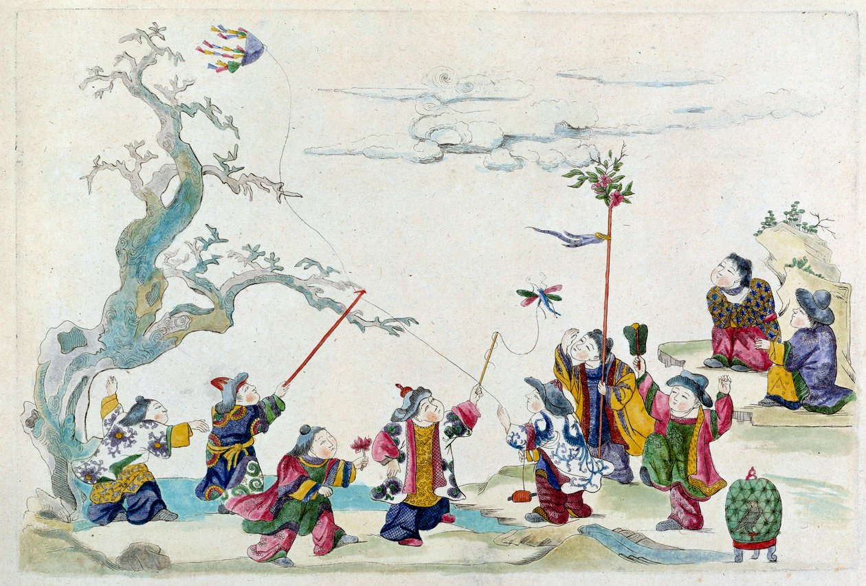 Drawing from a Chinese vase: fete by Jean Antoine Fraisse