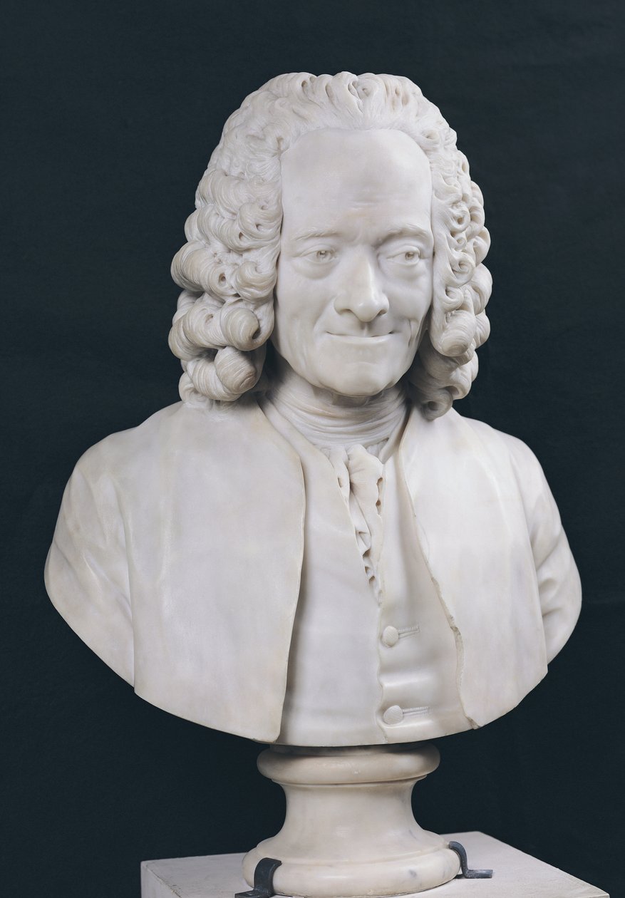 Bust of Francois Marie Arouet de Voltaire (1694-1778) 1778 by Jean Antoine Houdon