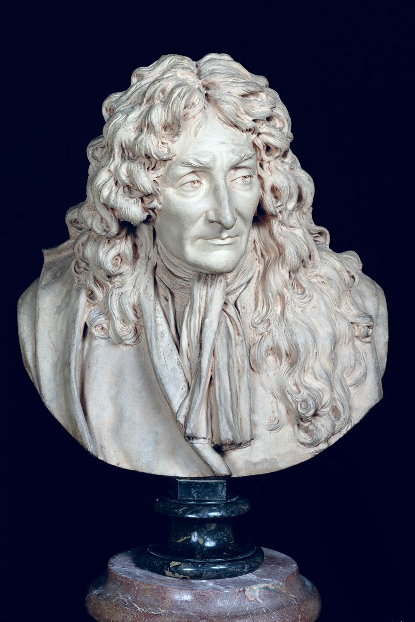 Bust of Jean de La Fontaine, 1692 by Jean Antoine Houdon