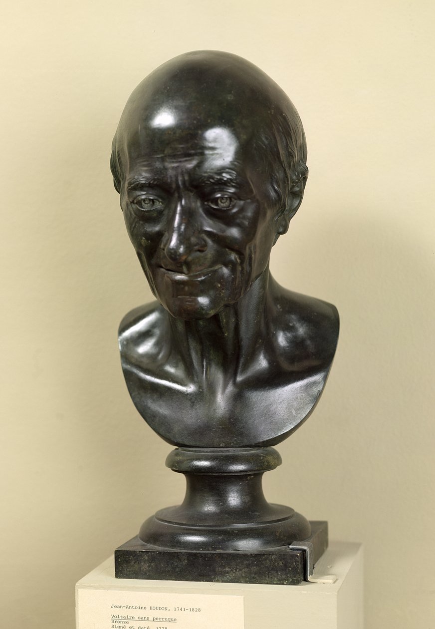 Bust of Voltaire (1694-1778) 1778 by Jean Antoine Houdon