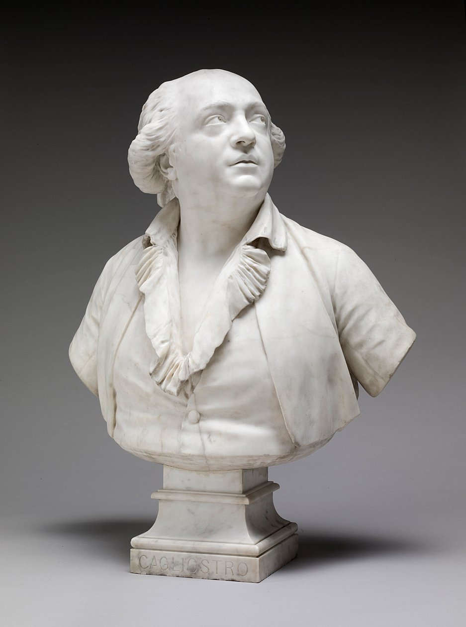 Giuseppe Balsamo, Comte di Cagliostro by Jean Antoine Houdon