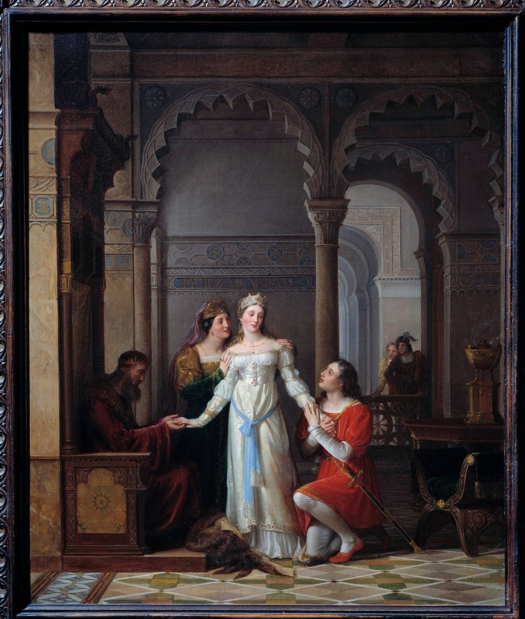 Donkey Skin Illustration of the tale by Charles Perrault representing the young princess in the palace of her father in love with her by Jean Antoine Laurent