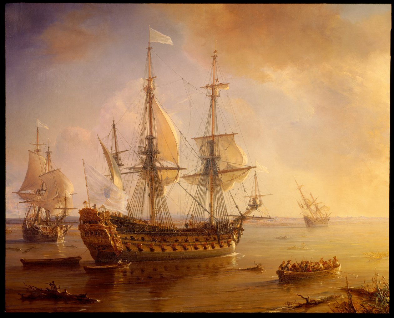 Expedition of Robert Cavelier de La Salle in Louisiana (detail) by Jean Antoine Theodore Gudin