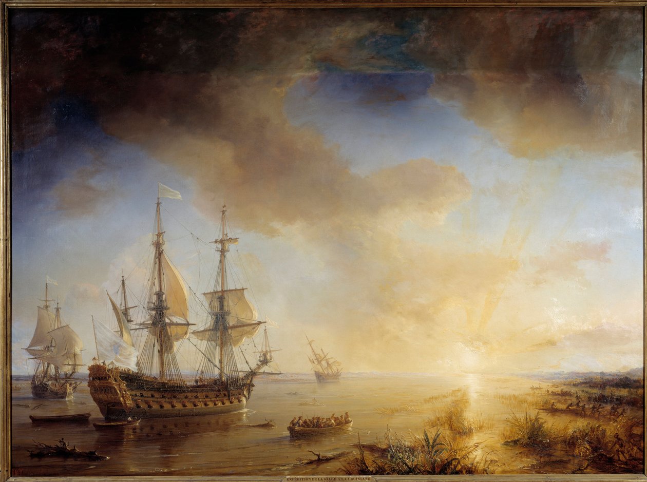 Expedition of Robert Cavelier de La Salle to Louisiana (1684) by Jean Antoine Theodore Gudin