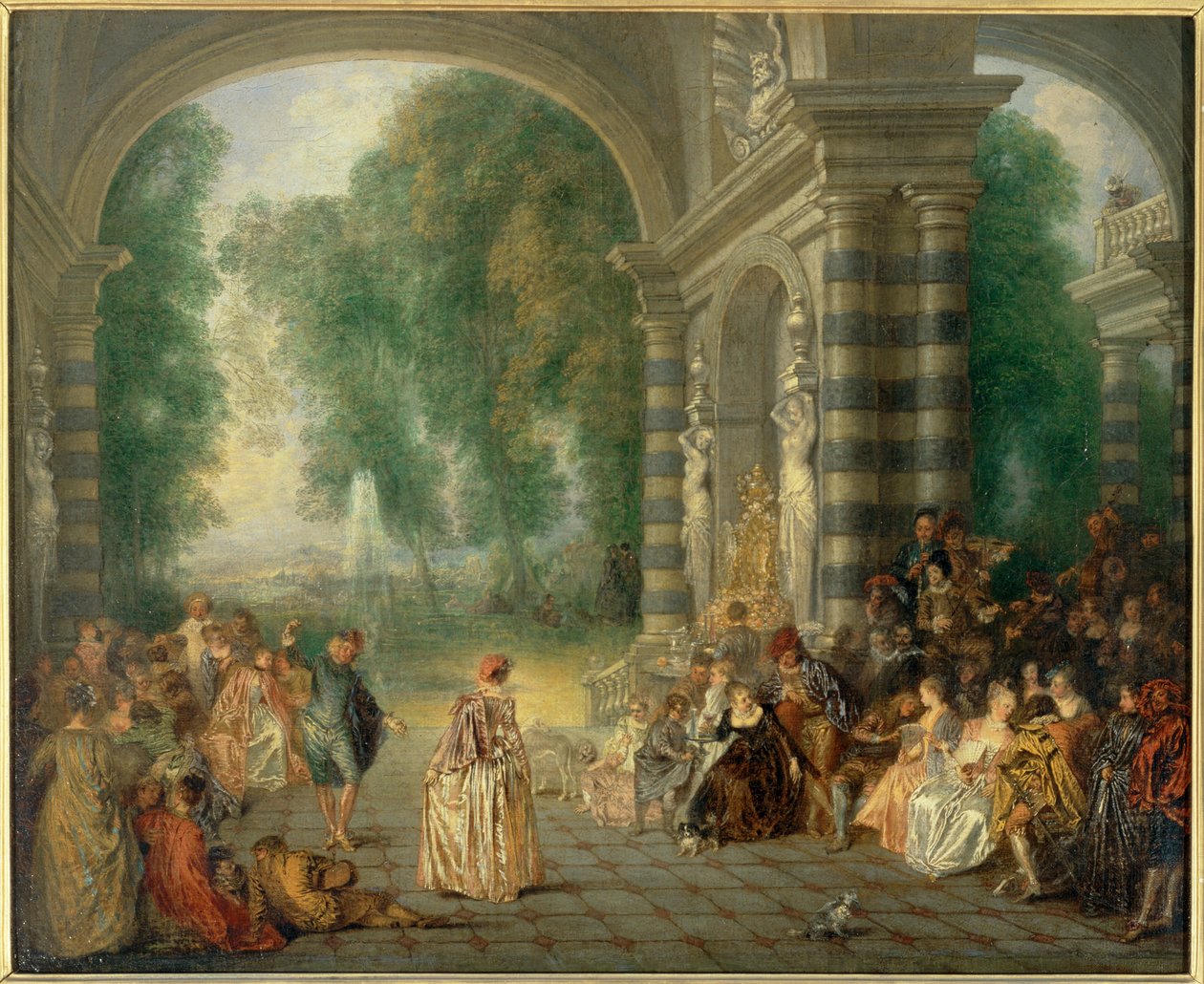 A country celebration by Jean Antoine Watteau