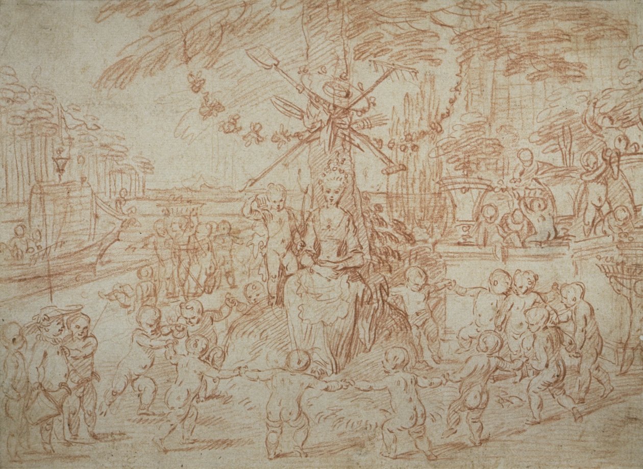 Allegory of Spring, or the Young Gardeners by Jean Antoine Watteau