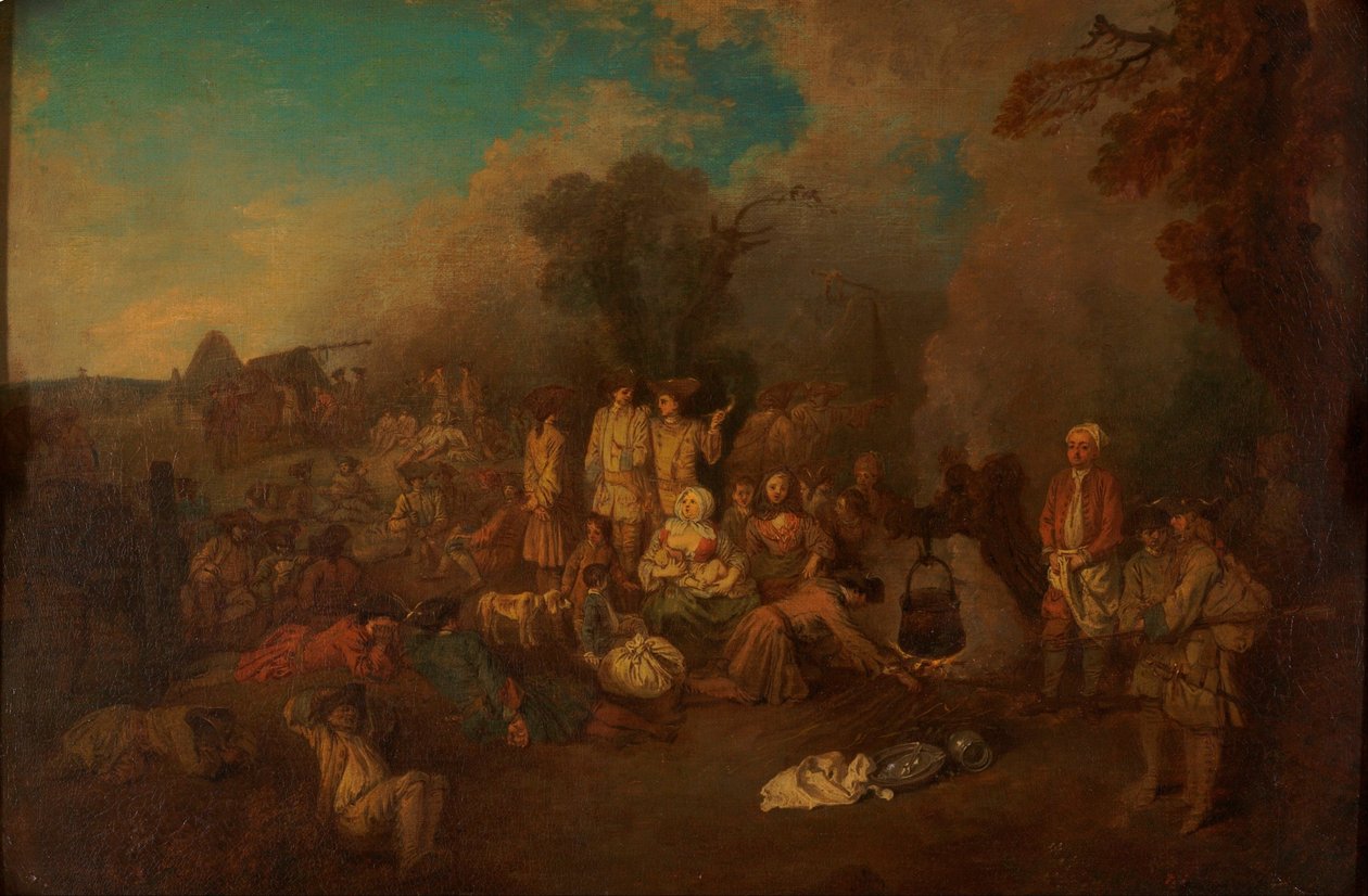 Bivouac by Jean Antoine Watteau