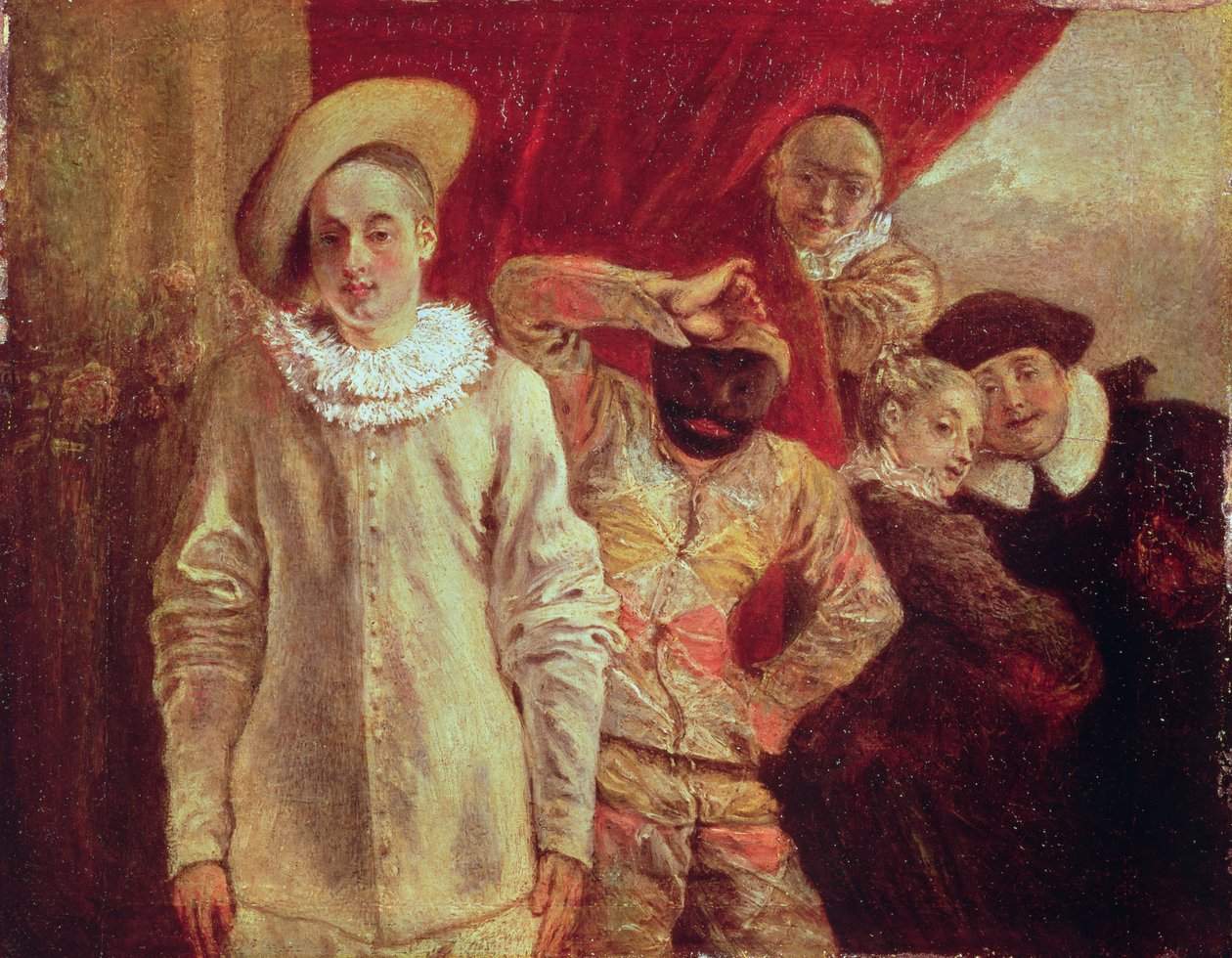 Harlequin, Pierrot and Scapin, Actors from the Commedia dell