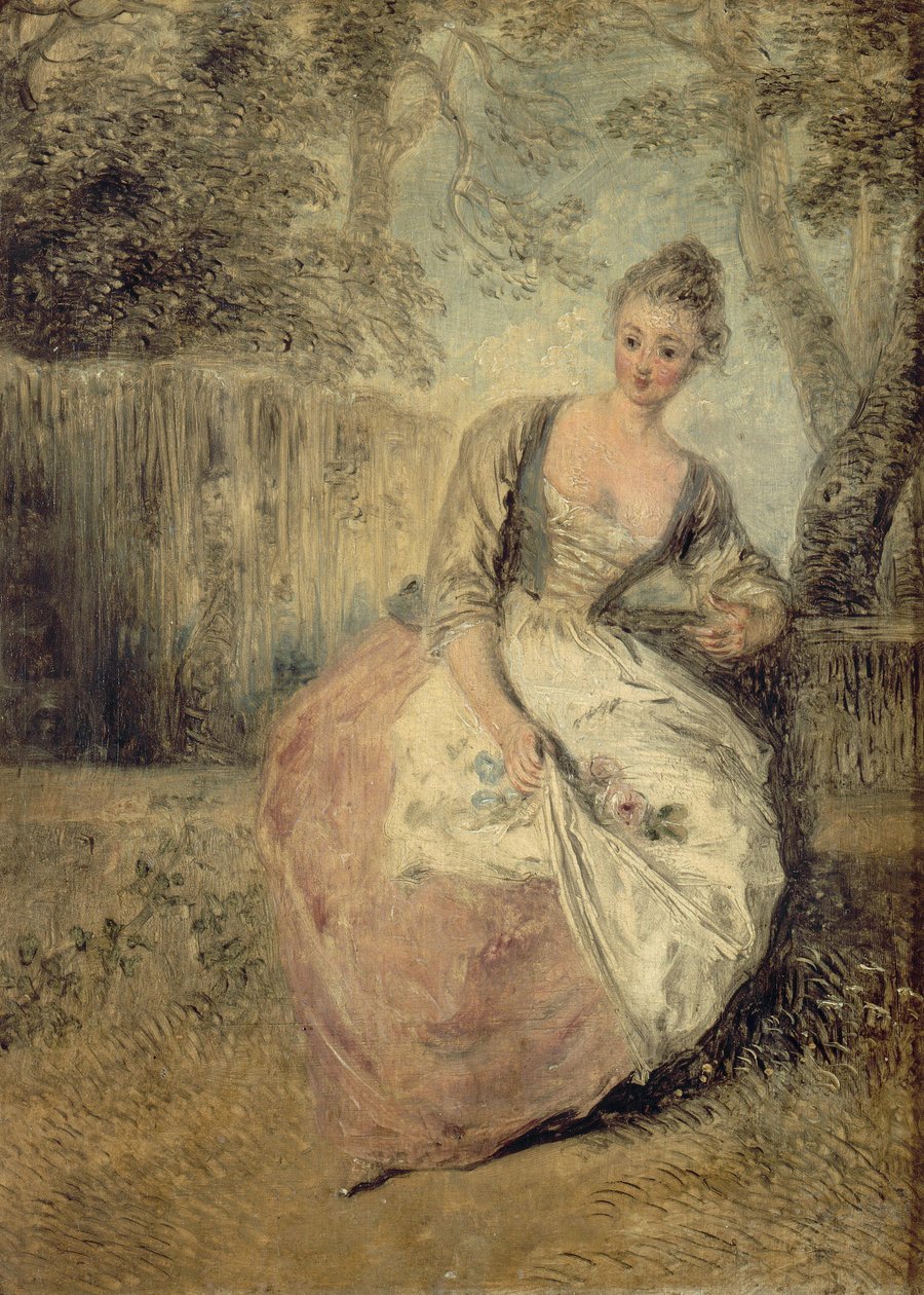 The Anxious Lover by Jean Antoine Watteau