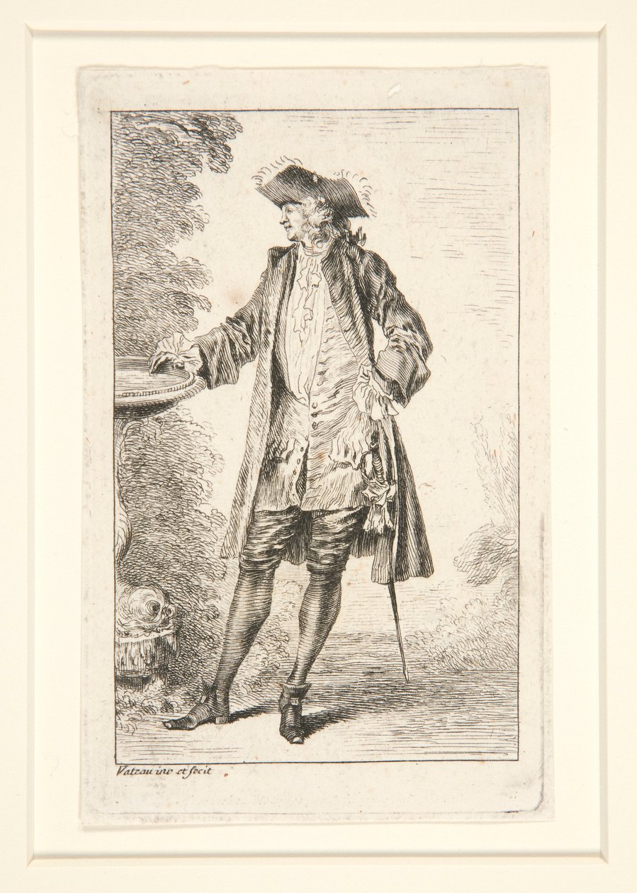 Plate from the series Figures of Fashion by Jean Antoine Watteau