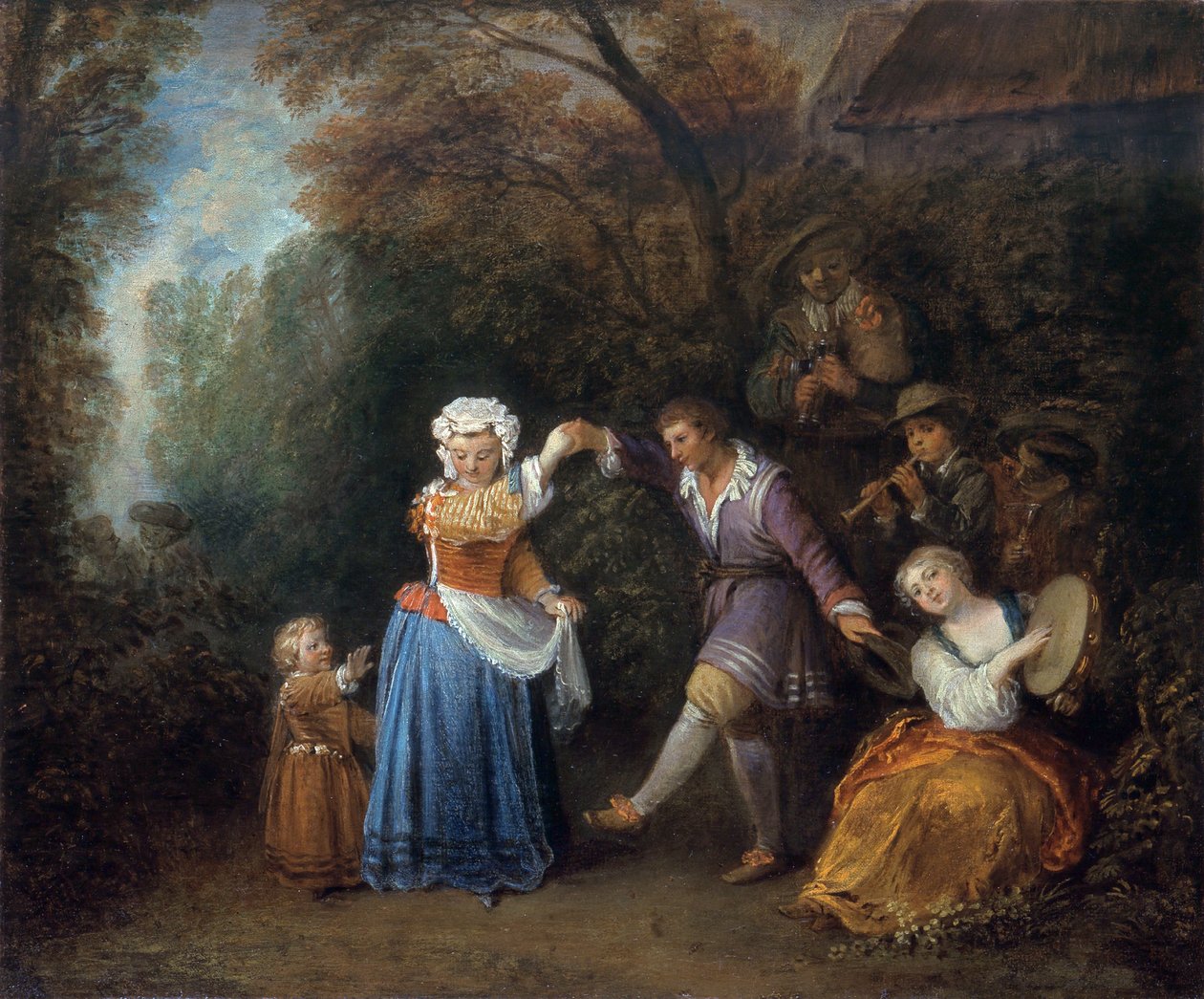 The Country Dance by Jean Antoine Watteau