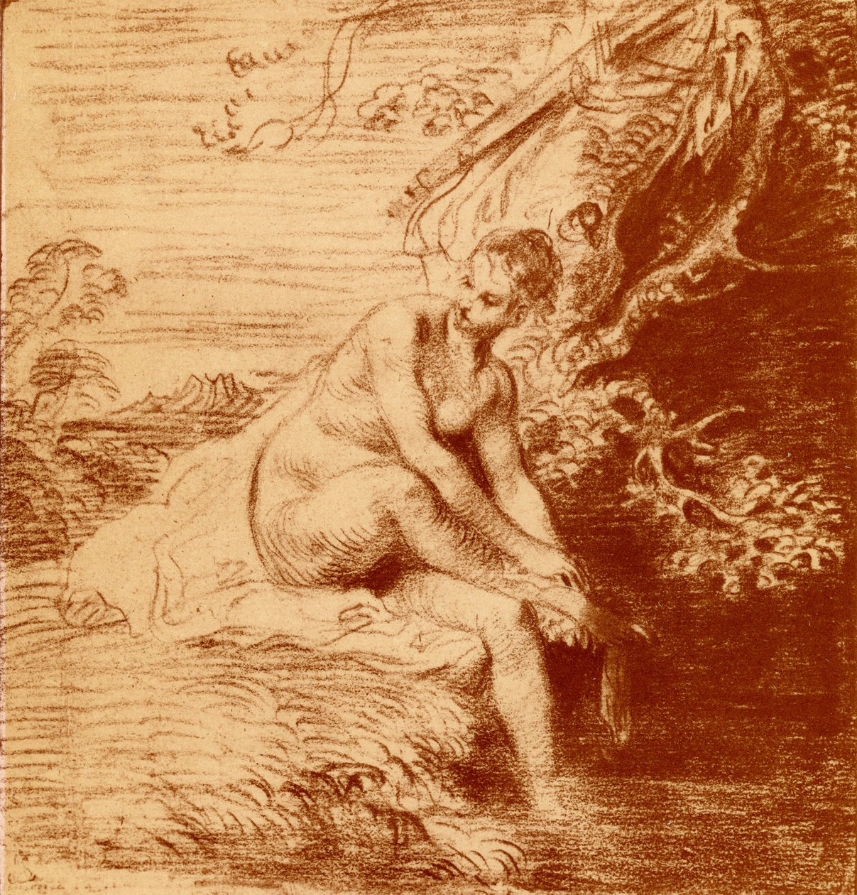 The Bath of Diana by Jean Antoine Watteau
