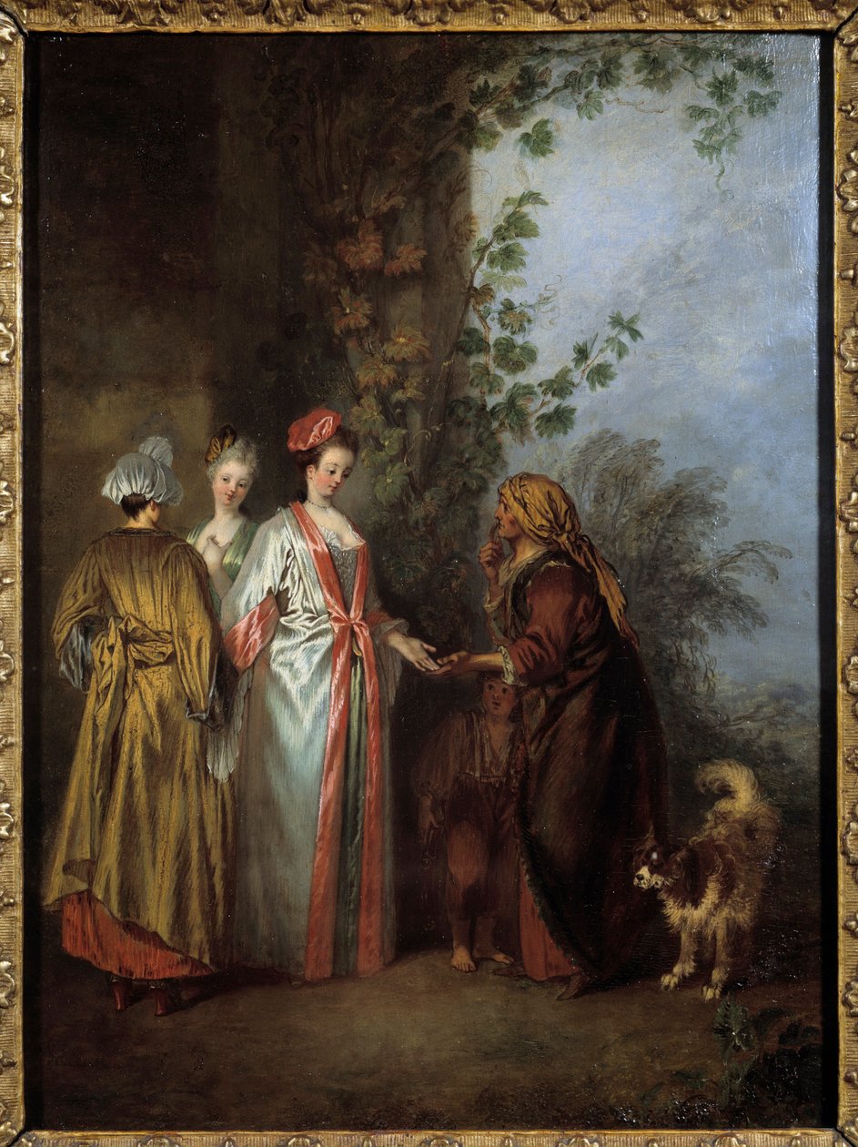 The fortune teller by Jean Antoine Watteau