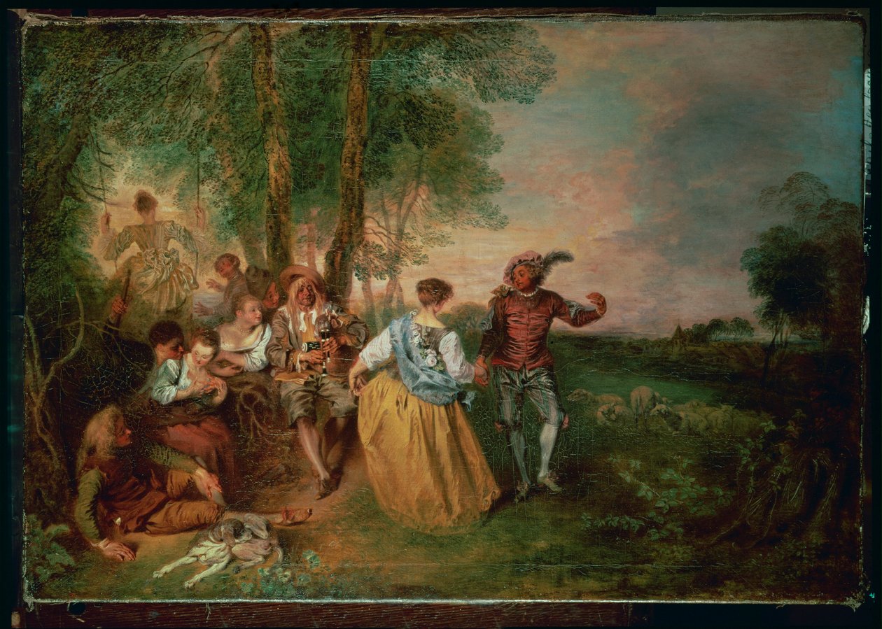 The shepherds by Jean Antoine Watteau