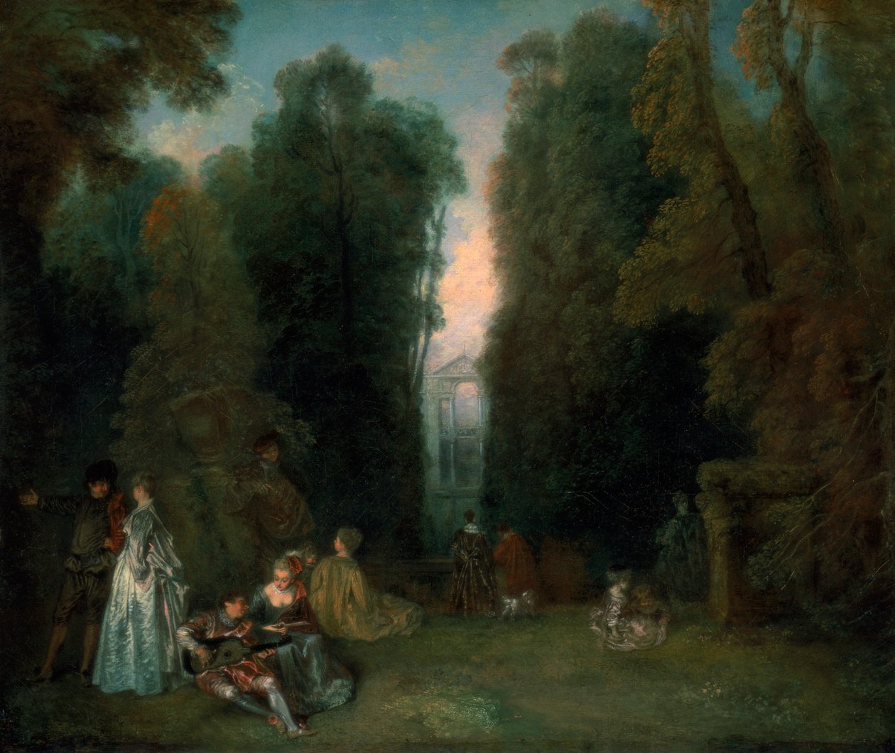 View Through the Trees in the Park of Pierre Crozat, 1715 by Jean Antoine Watteau