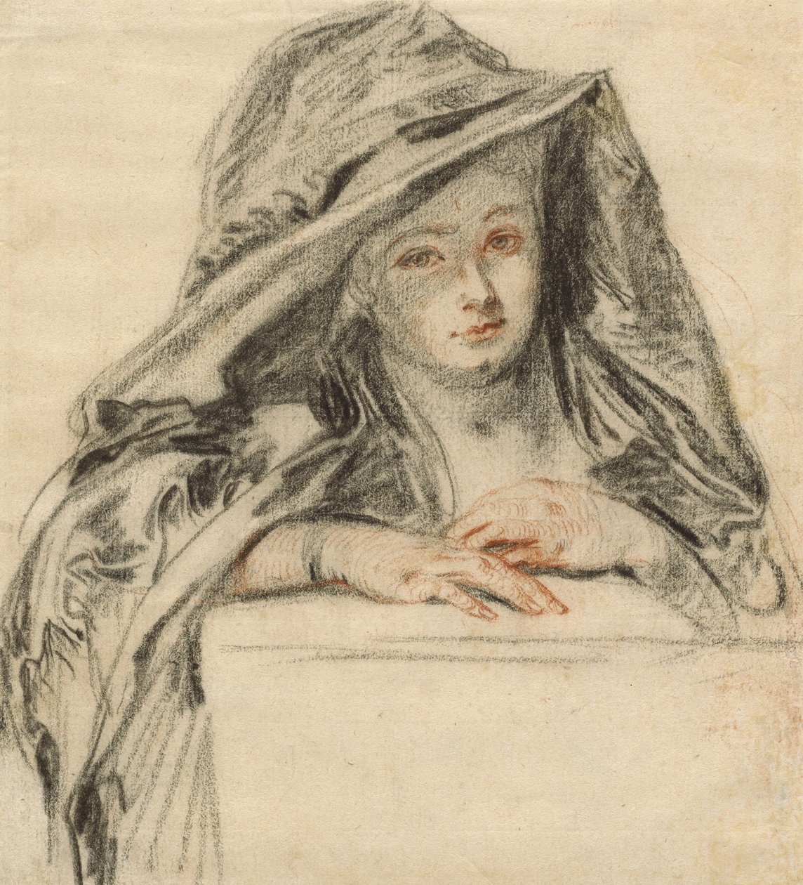 Woman in Black, c.1719 by Jean Antoine Watteau