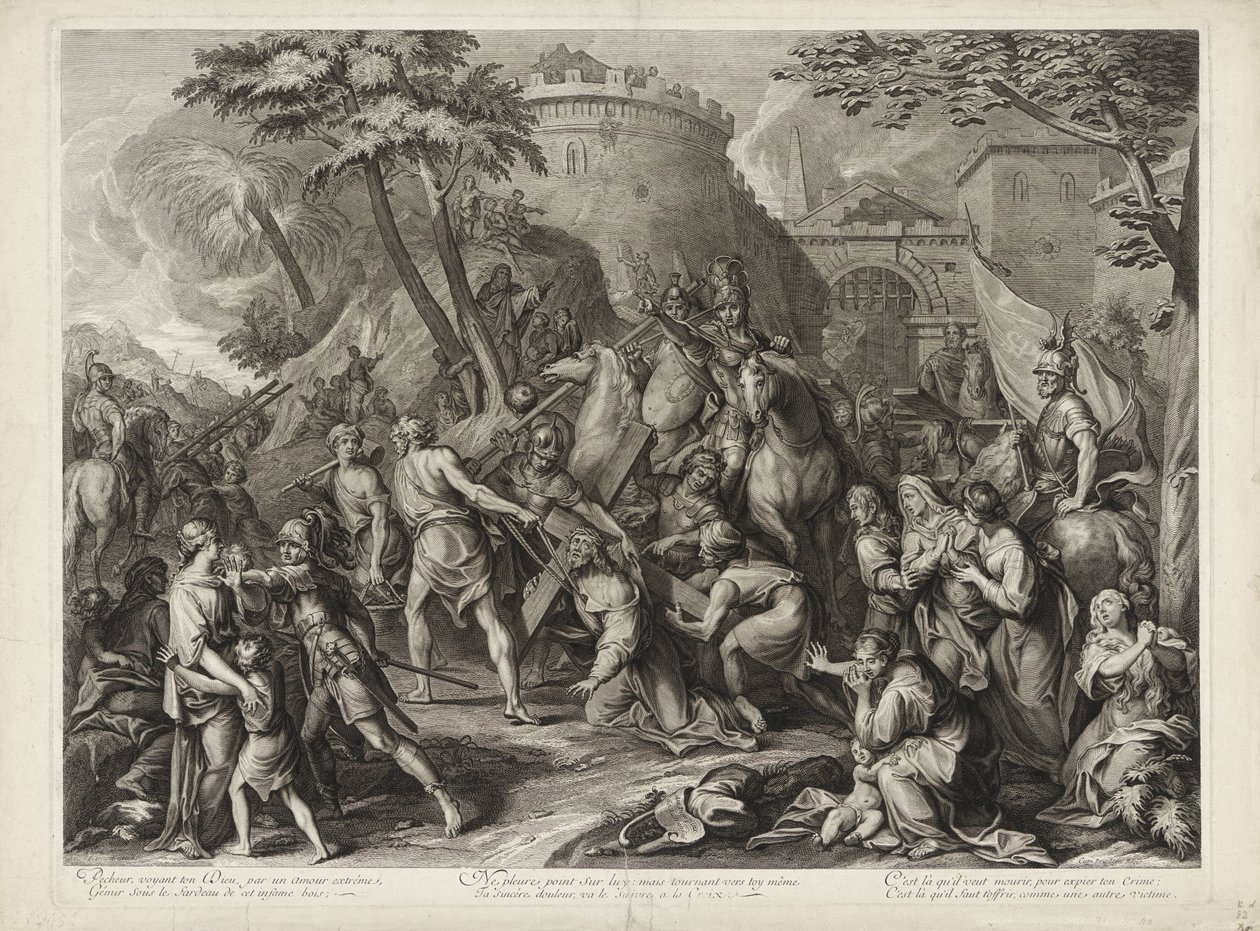 Carrying of the Cross by Jean Audran
