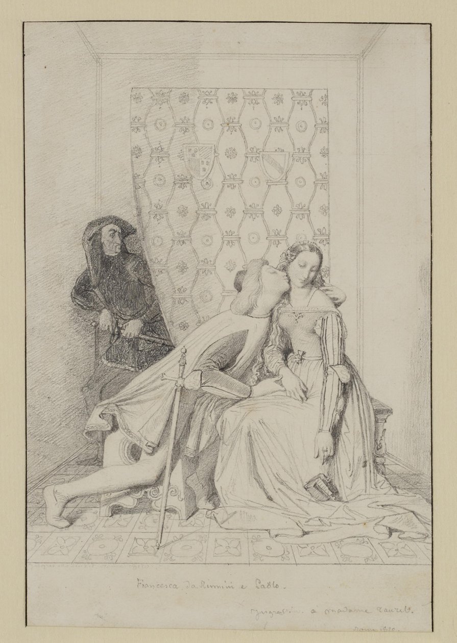 Francesca da Rimini and Paolo by Jean Auguste Dominique Ingres