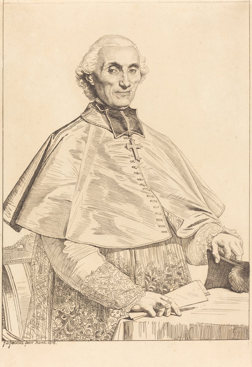 Gabriel Cortois de Pressigny by Jean Auguste Dominique Ingres