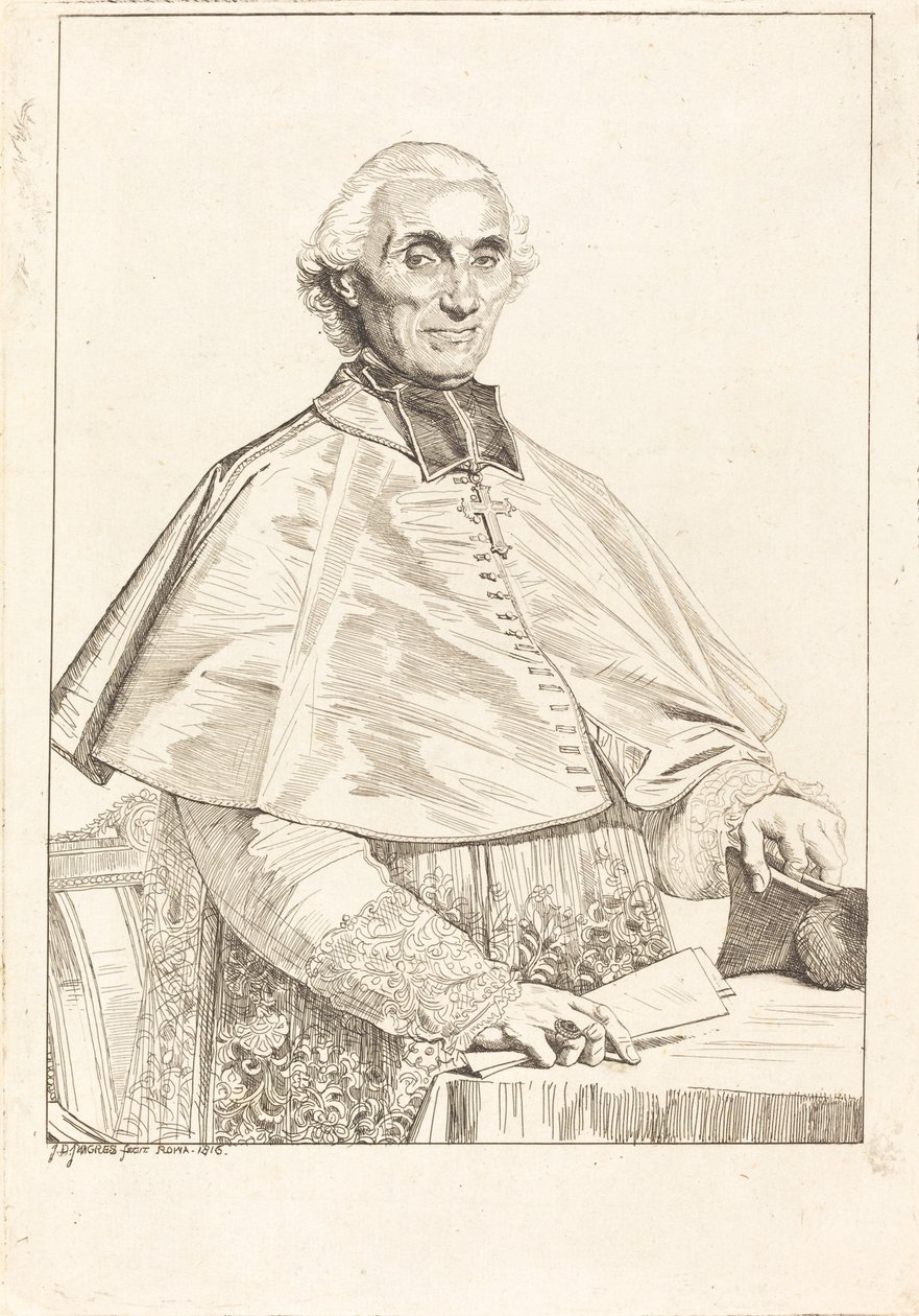 Gabriel Cortois de Pressigny by Jean Auguste Dominique Ingres