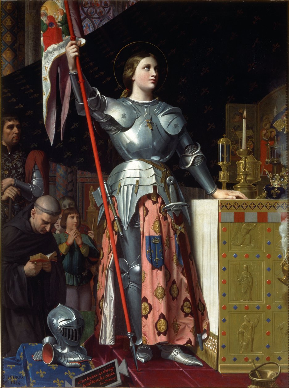 Joan of Arc at the Coronation of Charles VII in the Cathedral of Reims in 1429 by Jean Auguste Dominique Ingres
