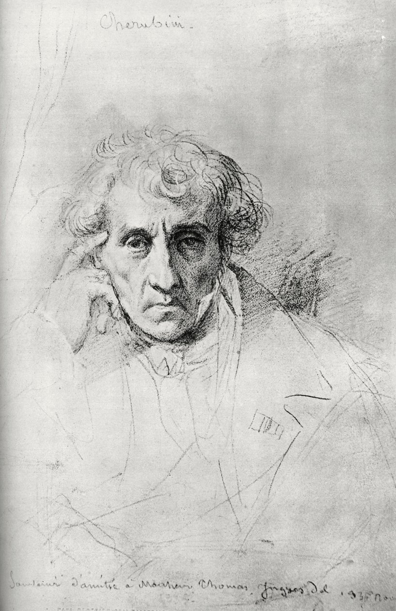 Luigi Cherubini, Italian Composer, 1830 by Jean Auguste Dominique Ingres