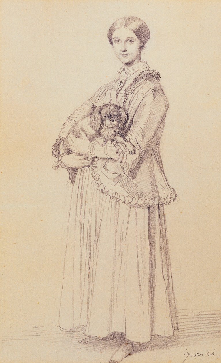 Portrait of Mademoiselle Marie Reiset, later Vicomtesse Adolphe-Louis-Edgar de Segur-Lamoignon, 1850 by Jean Auguste Dominique Ingres