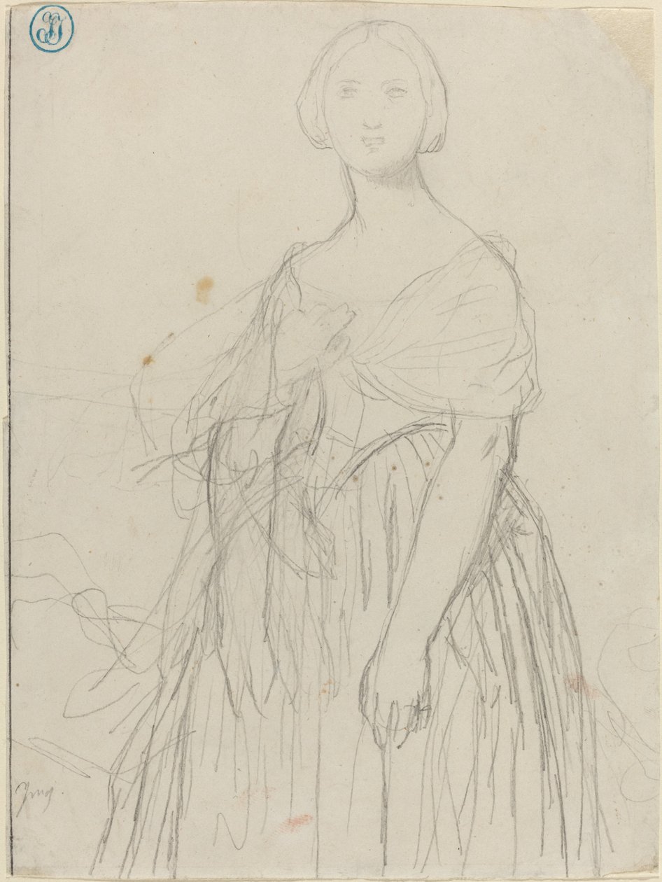 Sketch for Madame Moitessier by Jean Auguste Dominique Ingres