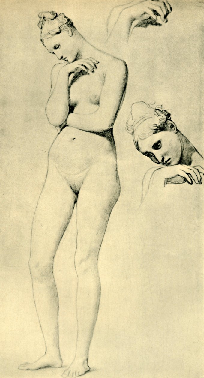 Studies for the Figure of Stratonice by Jean Auguste Dominique Ingres