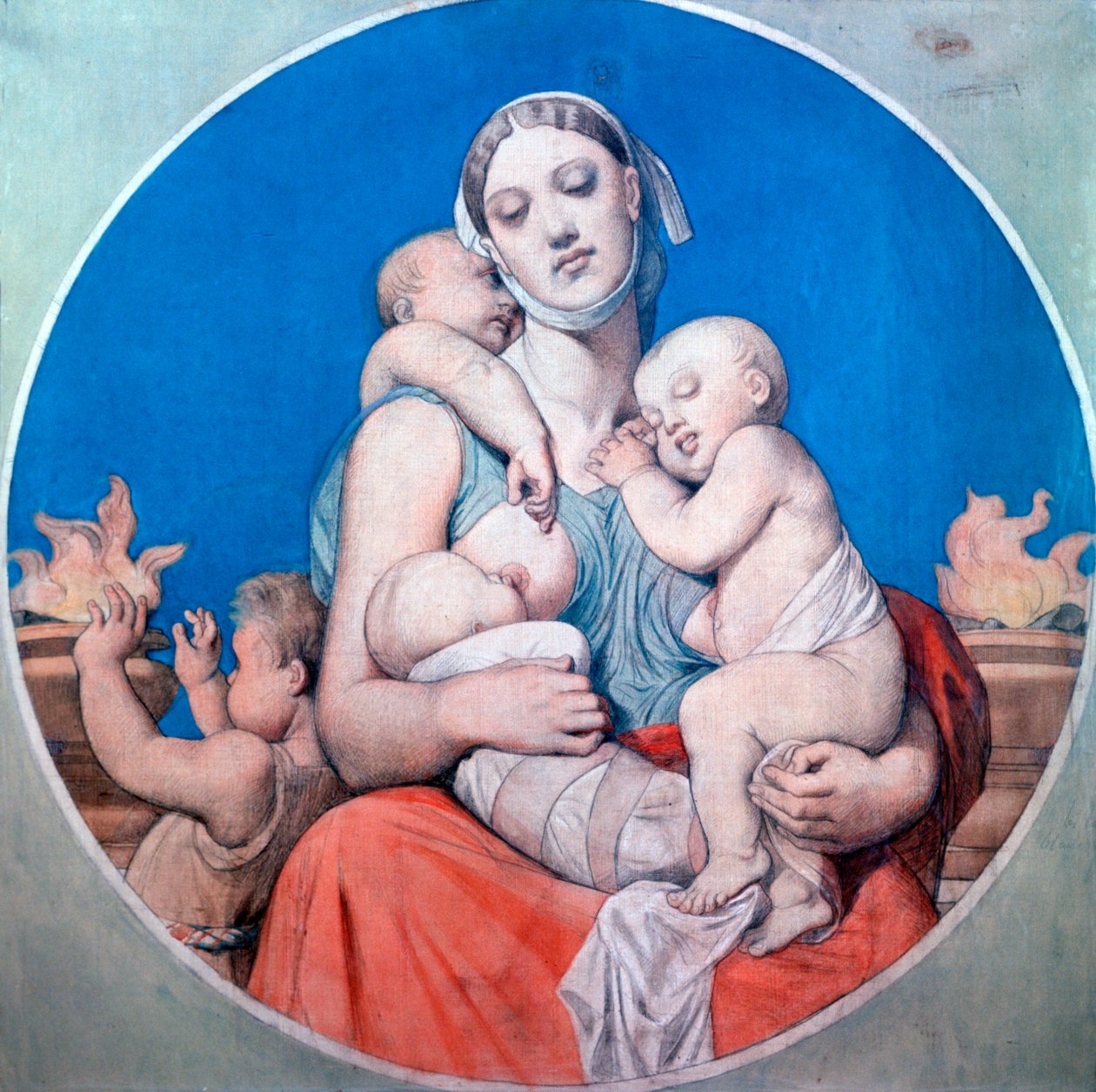 Study for the stained glass in the Chapelle Saint Ferdinand by Jean Auguste Dominique Ingres
