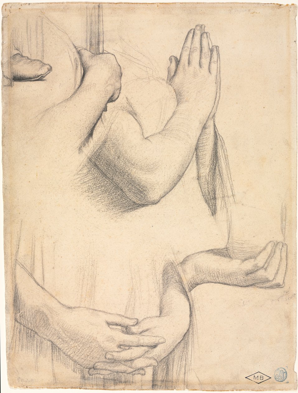 Study of Hands by Jean Auguste Dominique Ingres
