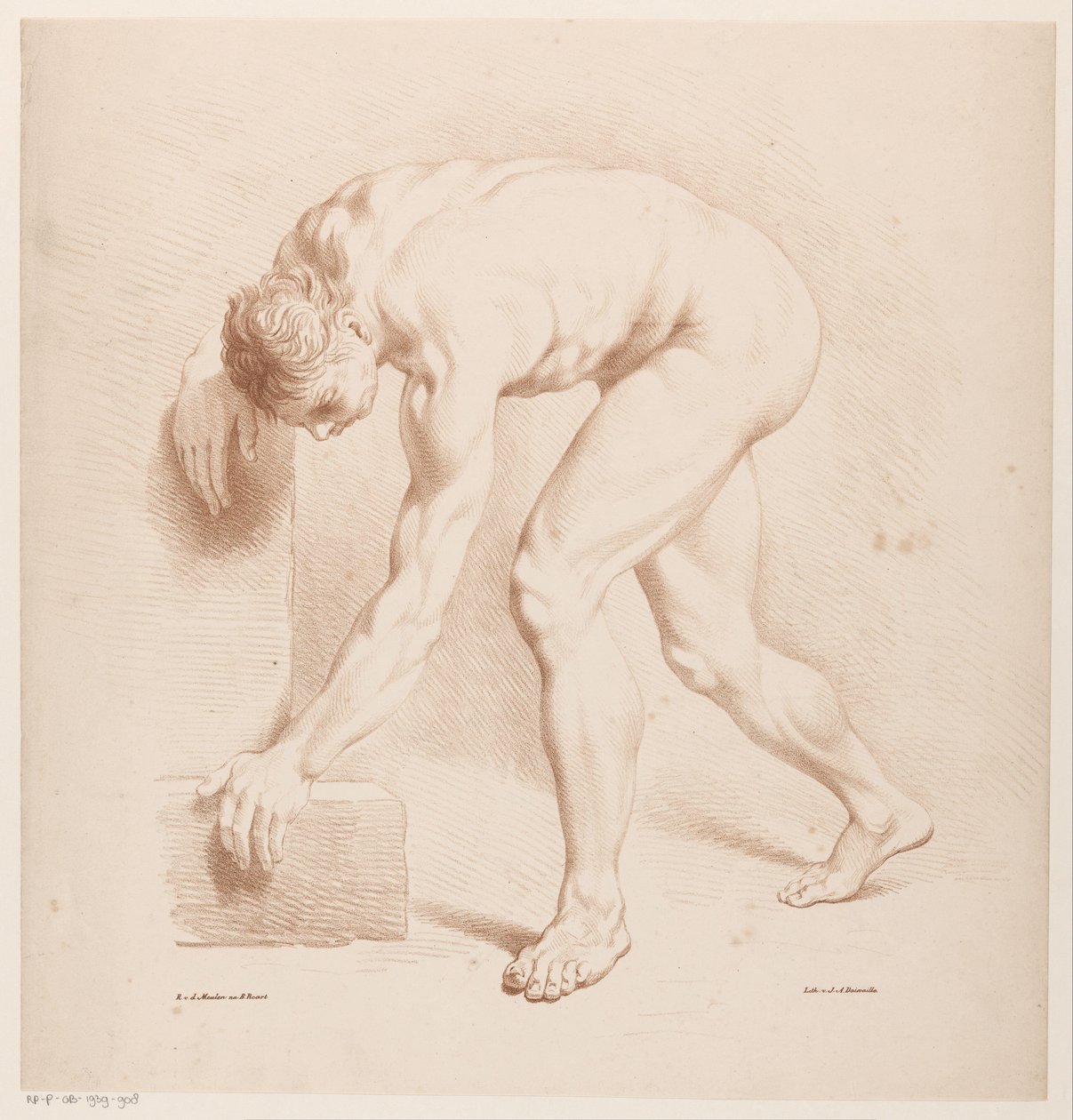 Bent Naked Man by Jean Augustin Daiwaille