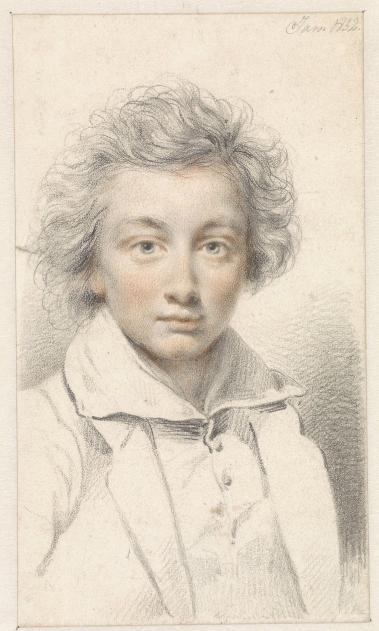 Portrait of a Young Man by Jean Augustin Daiwaille