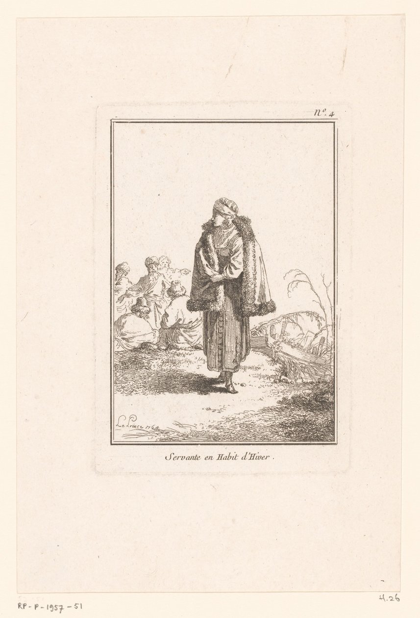 Muscovite Maid (Muscovite Women in Regional Costume; Various Clothing of the Women of Moscow) by Jean Baptist Leprince