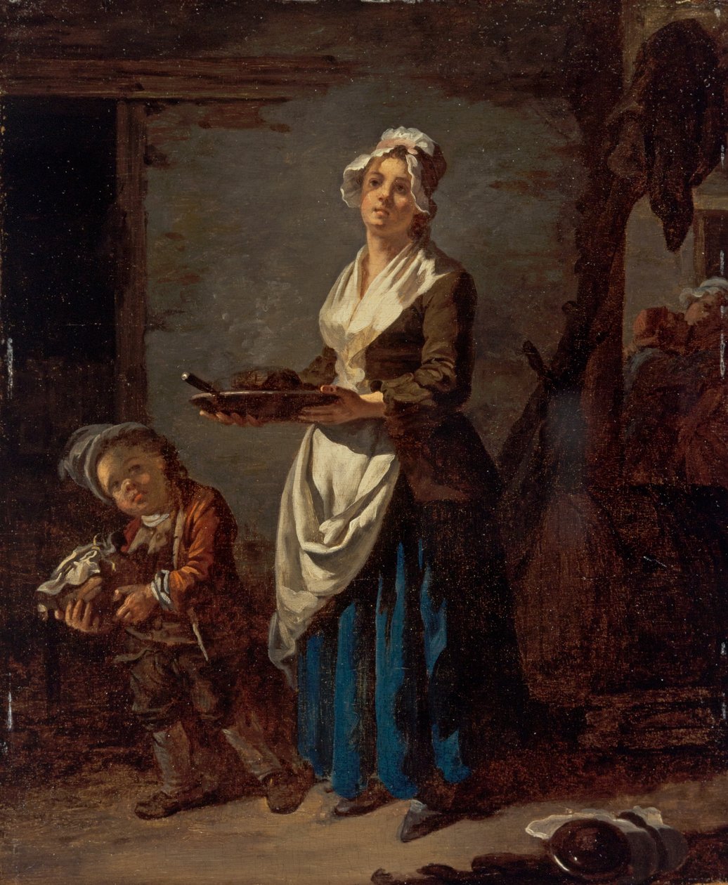 A Kitchen Maid and a Scullery Maid by Jean Baptiste (1728 1806) Charpentier