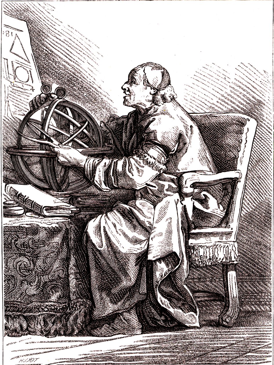 The astronomer (engraving) by Jean Baptiste (after) Le Prince