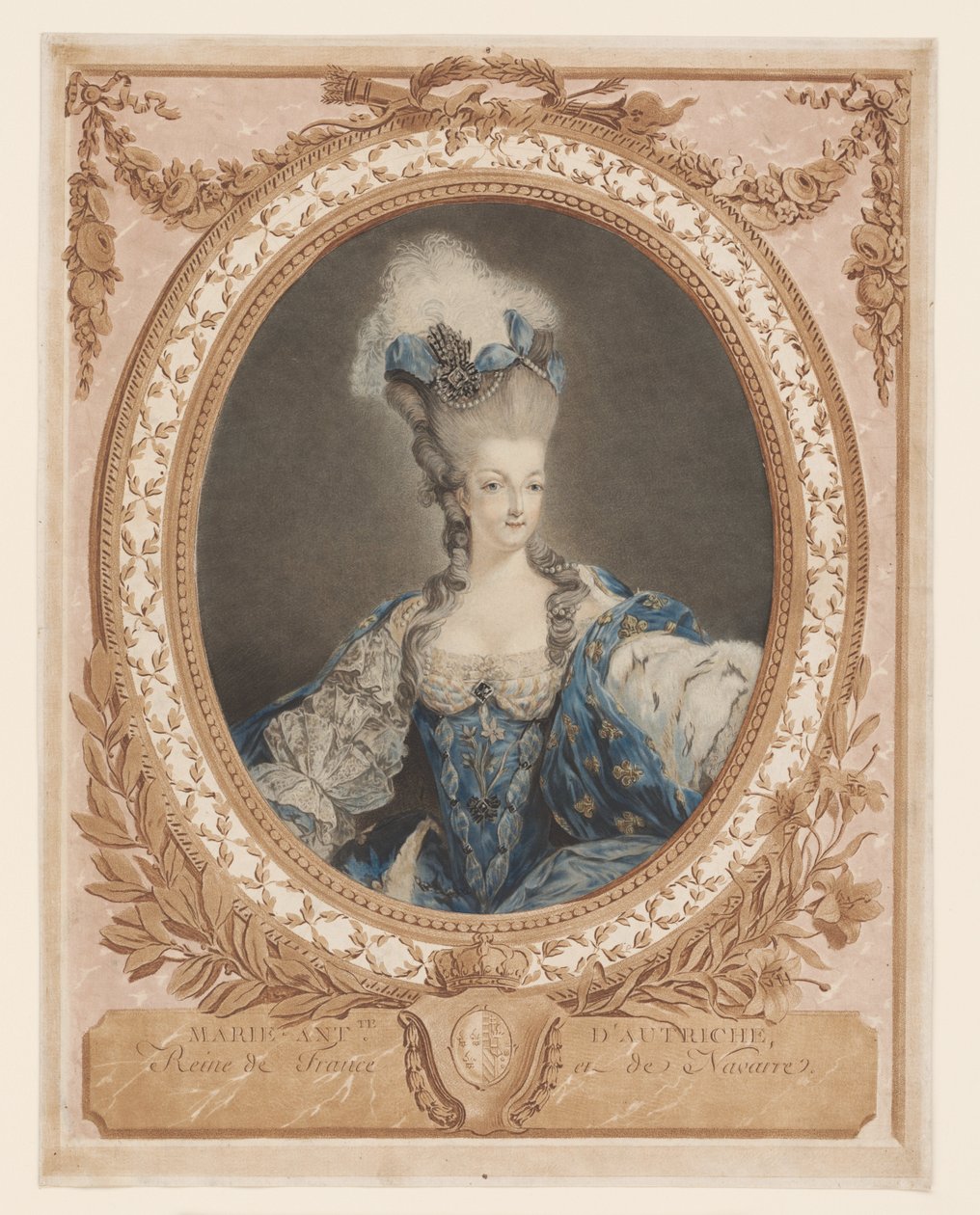 Portrait of Marie Antoinette by Jean Baptiste Andre (after) Gautier Dagoty